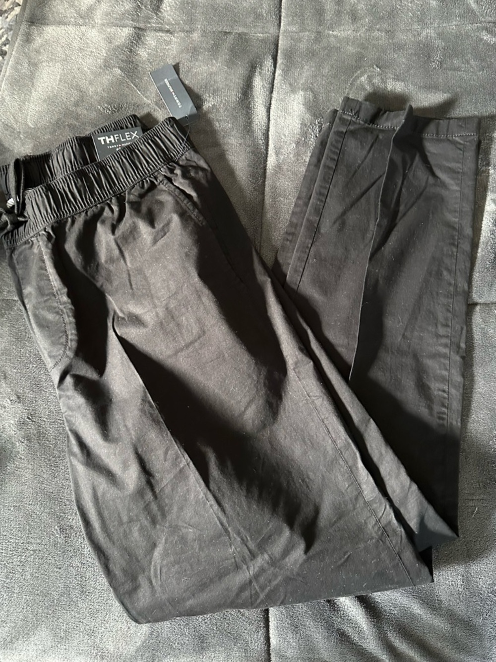 Tommy Hilfiger Black Men’s Pants THFLEX Elastic Waist